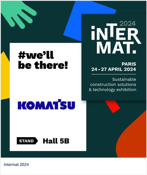 Participation de Komatsu au salon Intermat 2024